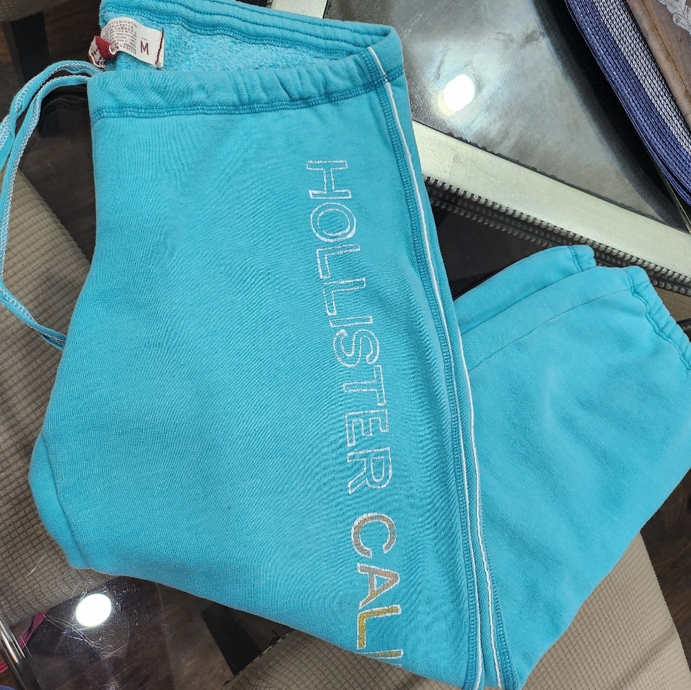 Y2k Hollister Low Rise Capri Aqua Sweatpants Size M